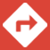 White icon with an arrow